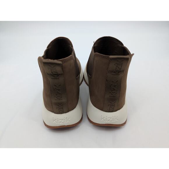 NWOB Kizik Toronto Leather Slip-on Chelsea Boots Coffee Brown Women 7 Men 5.5 - Picture 7 of 8